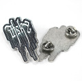 Custom black logo brooch Nickel plated badge for cloth decorate